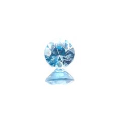 <ランダムセレクト1個販売> ブルージルコン ラウンドカット カンボジア産 0.17ct前後[20095738-PAC]3×3mm前後