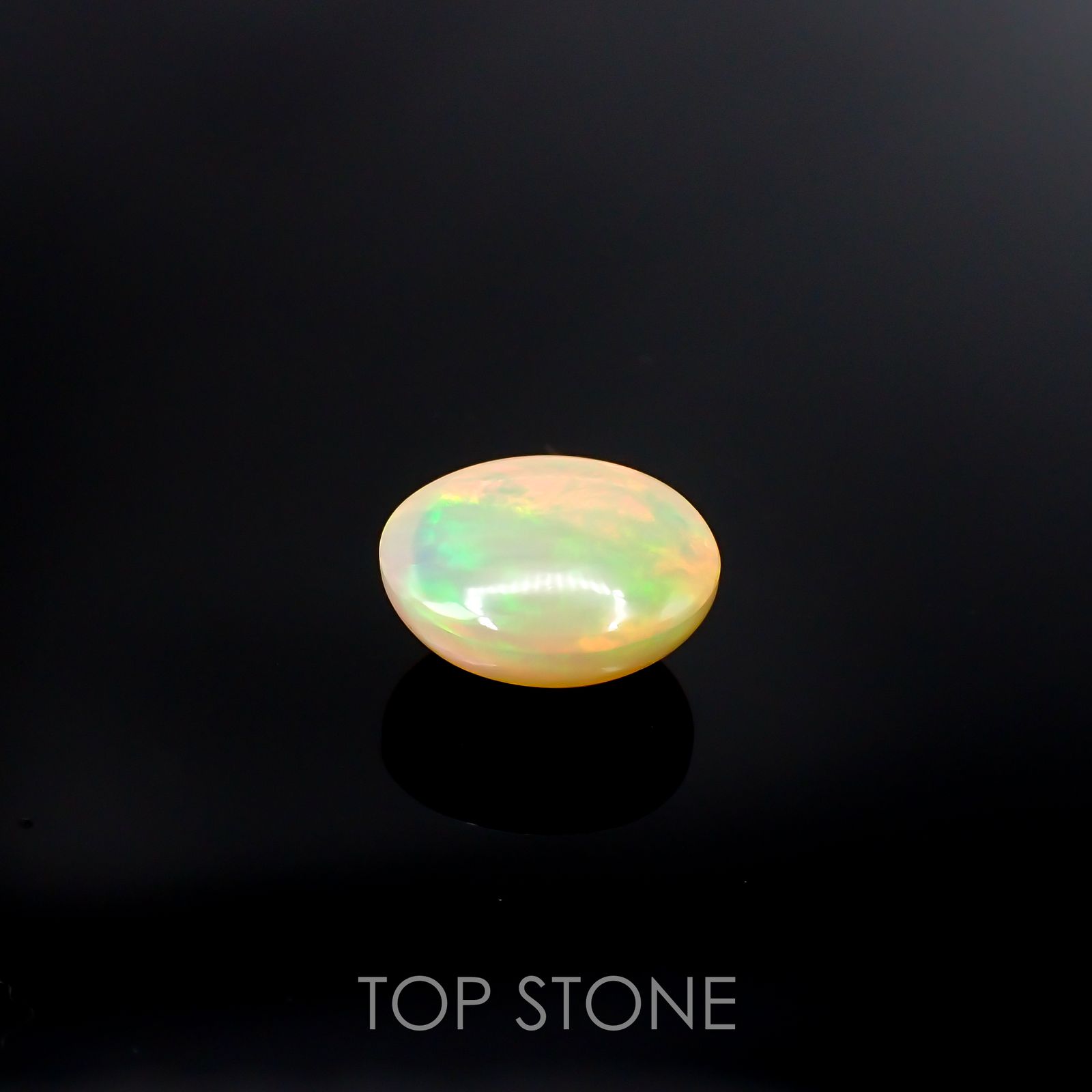 エチオピアオパール(宝石名オパール) エチオピア産 4.102ct ソ付(彩珠)[210711704]12.6×10.4mm前後