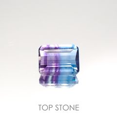 パーティカラーフローライト(宝石名フルオライト)ブラジル産 2.96ct 識別済[220115073]9x7mm前後