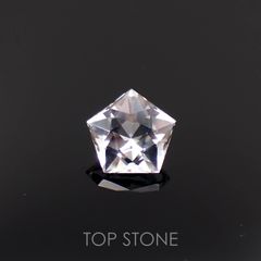 ◇ペンタゴンカット◇ゴッシェナイト(宝石名ゴッシェナイト)ブラジル産 0.86ct 識別済[221219397]6.5x6.9mm前後