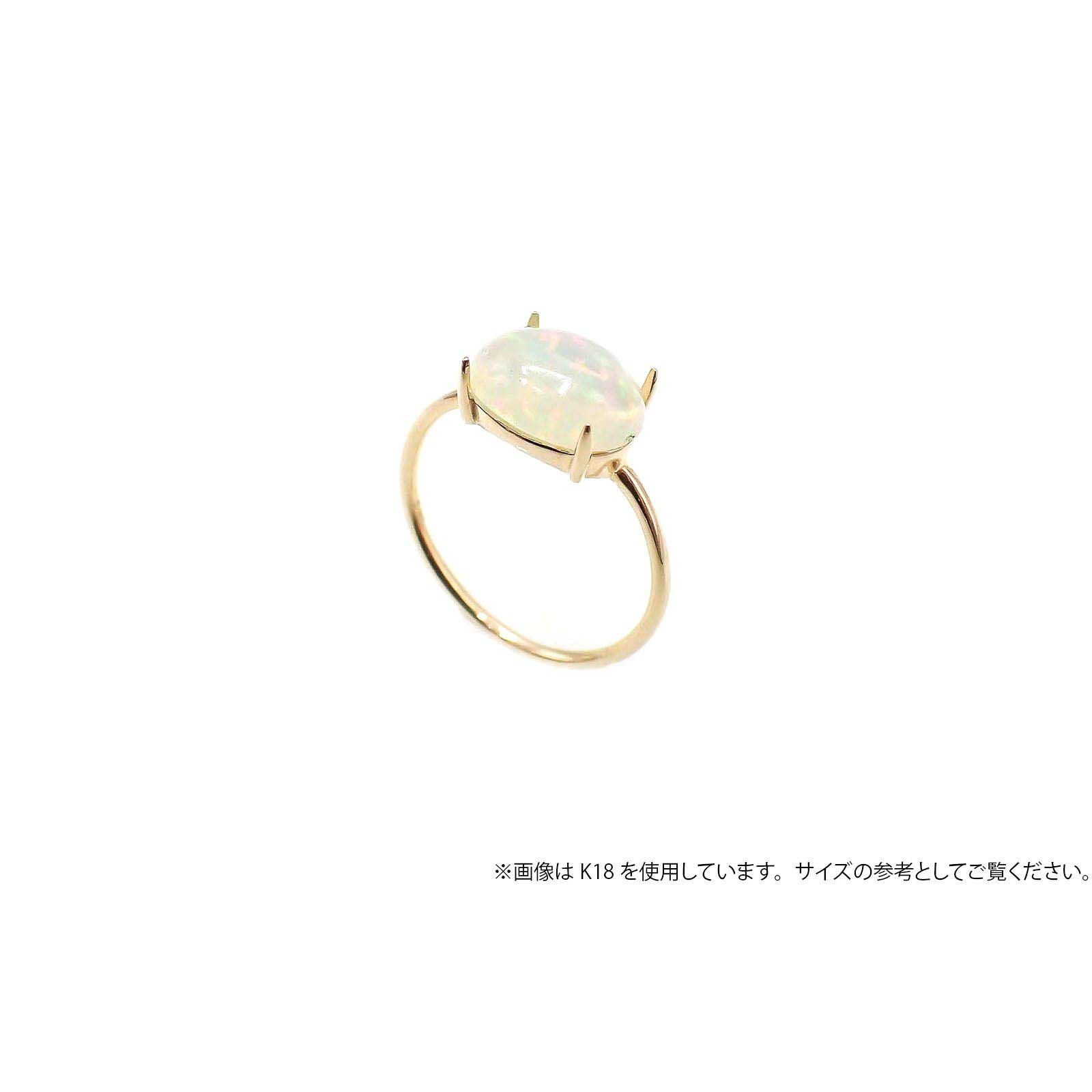 Pt900リング用空枠 オーバルカボション爪留め つやあり 8×10mm用 [210913404]