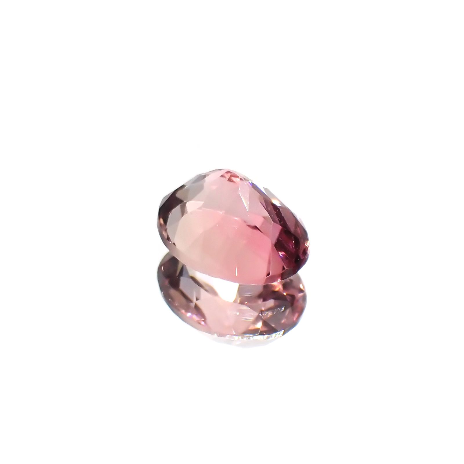 バイカラートルマリン(宝石名トルマリン)コンゴ産 2.12ct 識別済[250114994]9x7.2mm前後