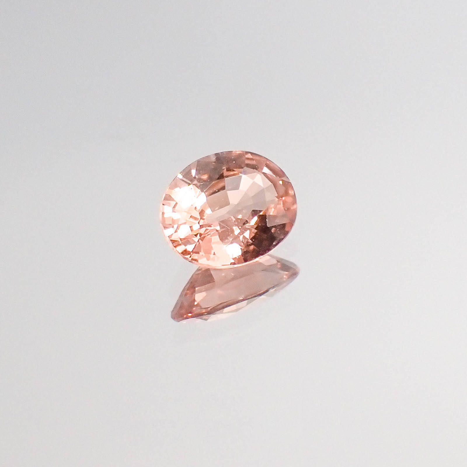 パパラチャサファイア スリランカ産 0.39ct CGL鑑付[20062893]5.3×4.2mm前後