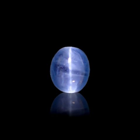 アパタイトキャッツアイ(宝石名ブルー・アパタイト・キャッツアイ)マダガスカル産 1.861ct ソ付(彩珠)[230823098]8.3x7.2mm前後