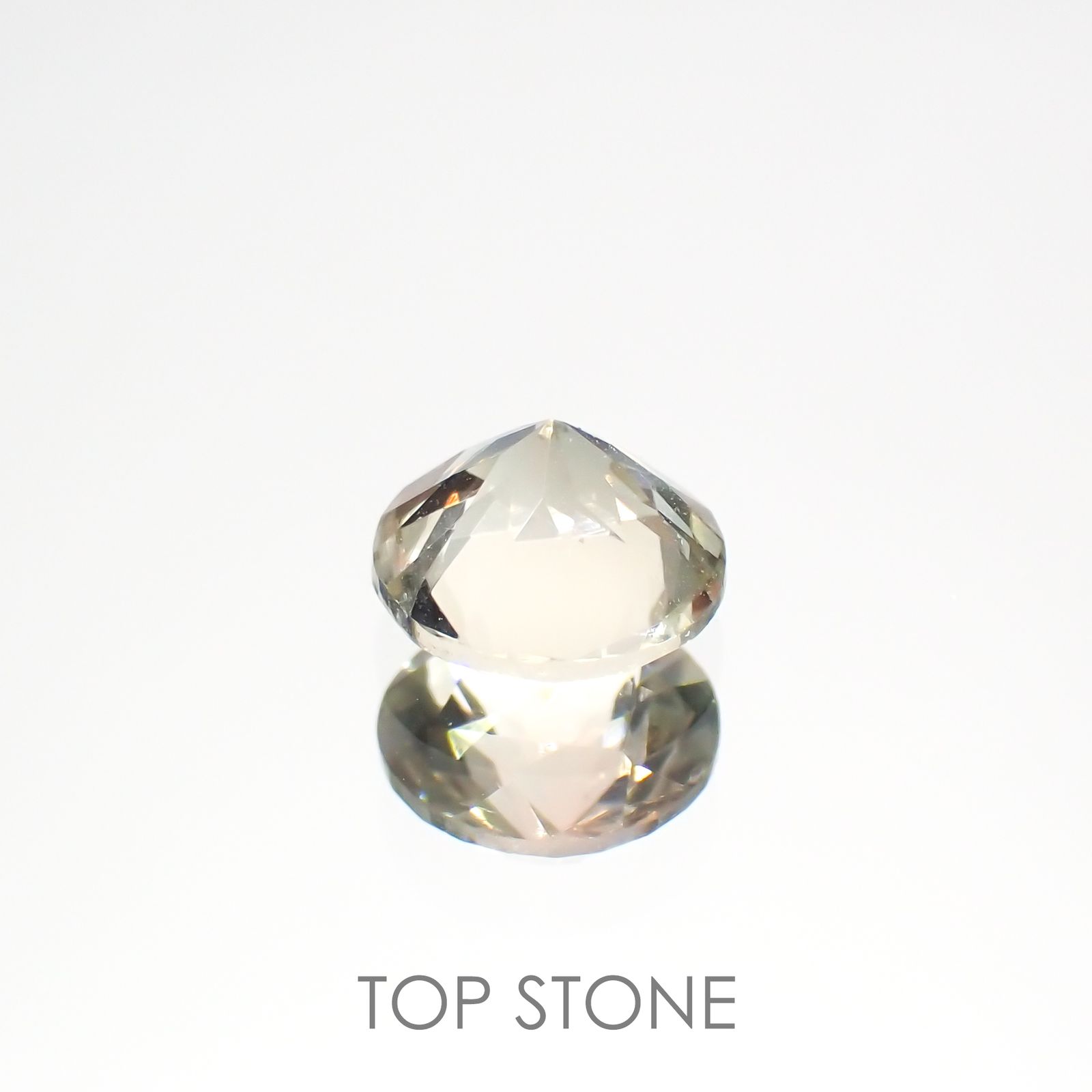 バイカラーオレゴンサンストーン(宝石名ラブラドライト)アメリカ・オレゴン州産 0.68ct 識別済[220114654]5.8x5.8mm前後