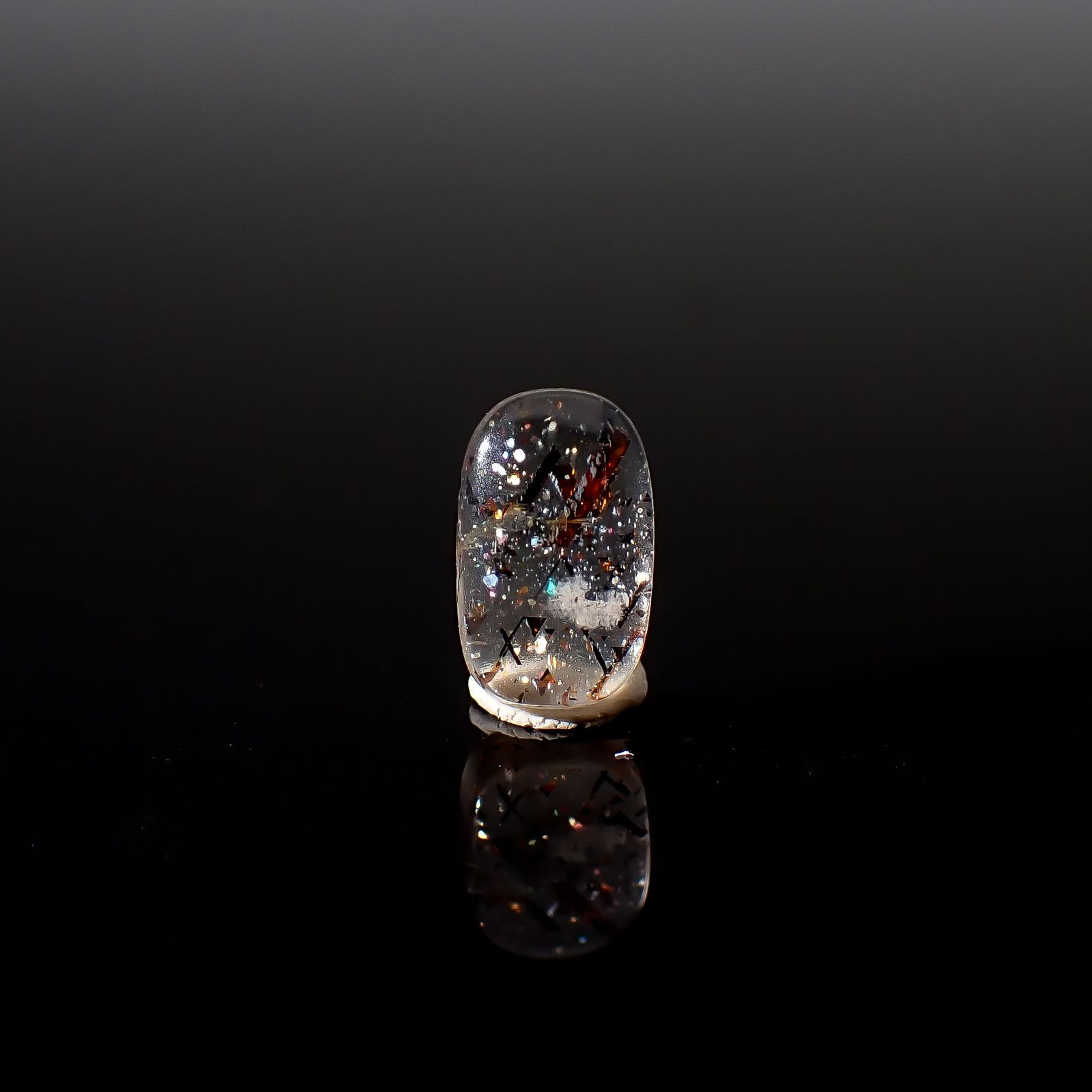レインボーラティスサンストーン オーストラリア産 1.17ct / 9.3x5.7mm前後 [260632529]