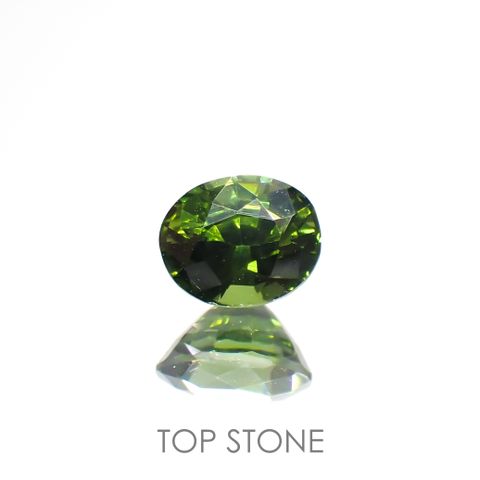 グリーンジルコン(宝石名ジルコン)スリランカ/カンボジア産 0.80ct 識別済[220114898]5.7x4.6mm前後
