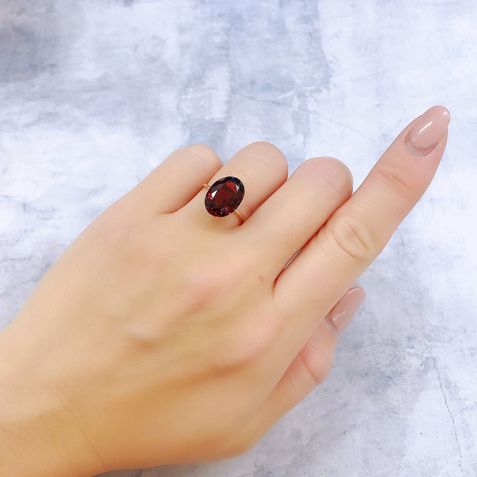 パイロープアルマンディンガーネット(宝石名パイロープ アルマンディン・ガーネット)ブラジル産 5.78ct 識別済[221219540]13.1x9.6mm前後