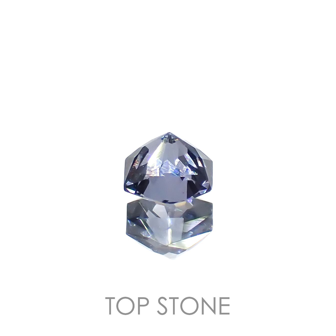 ◇ヘキサゴンカット◇バイオレットスピネル(宝石名スピネル)ビルマ/マダガスカル産 0.44ct 識別済[230220663]4.2x4.2mm前後
