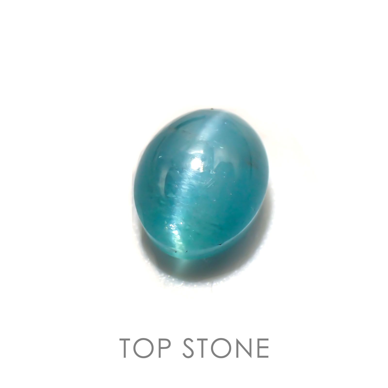 アパタイトキャッツアイ(宝石名アパタイト) マダガスカル産 4.62ct 識別済[20063170]8.1×10.1mm前後