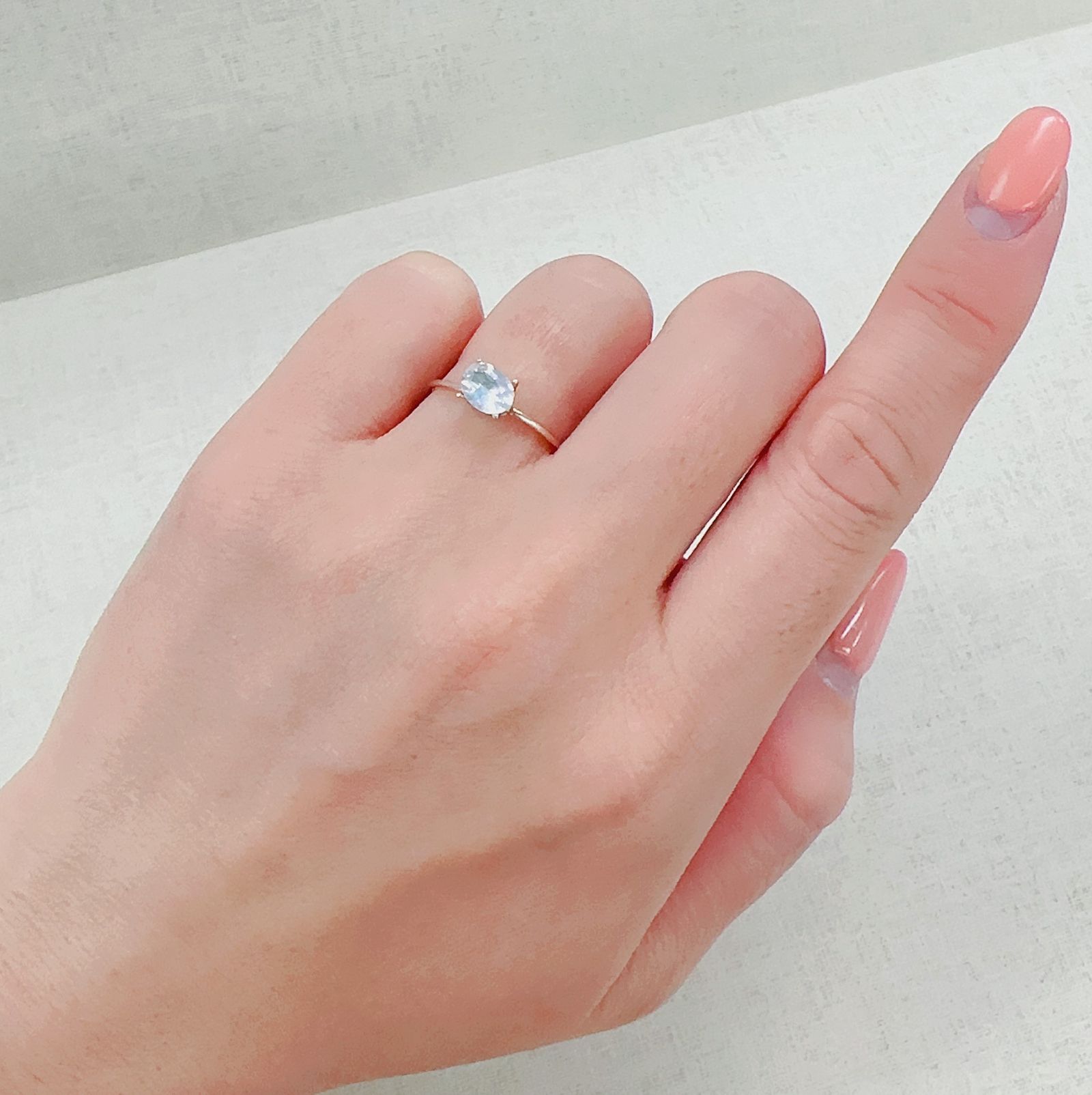 レインボームーンストーン(宝石名ラブラドライト)タンザニア産 0.52ct 識別済[230321262]6.3x4.9mm前後