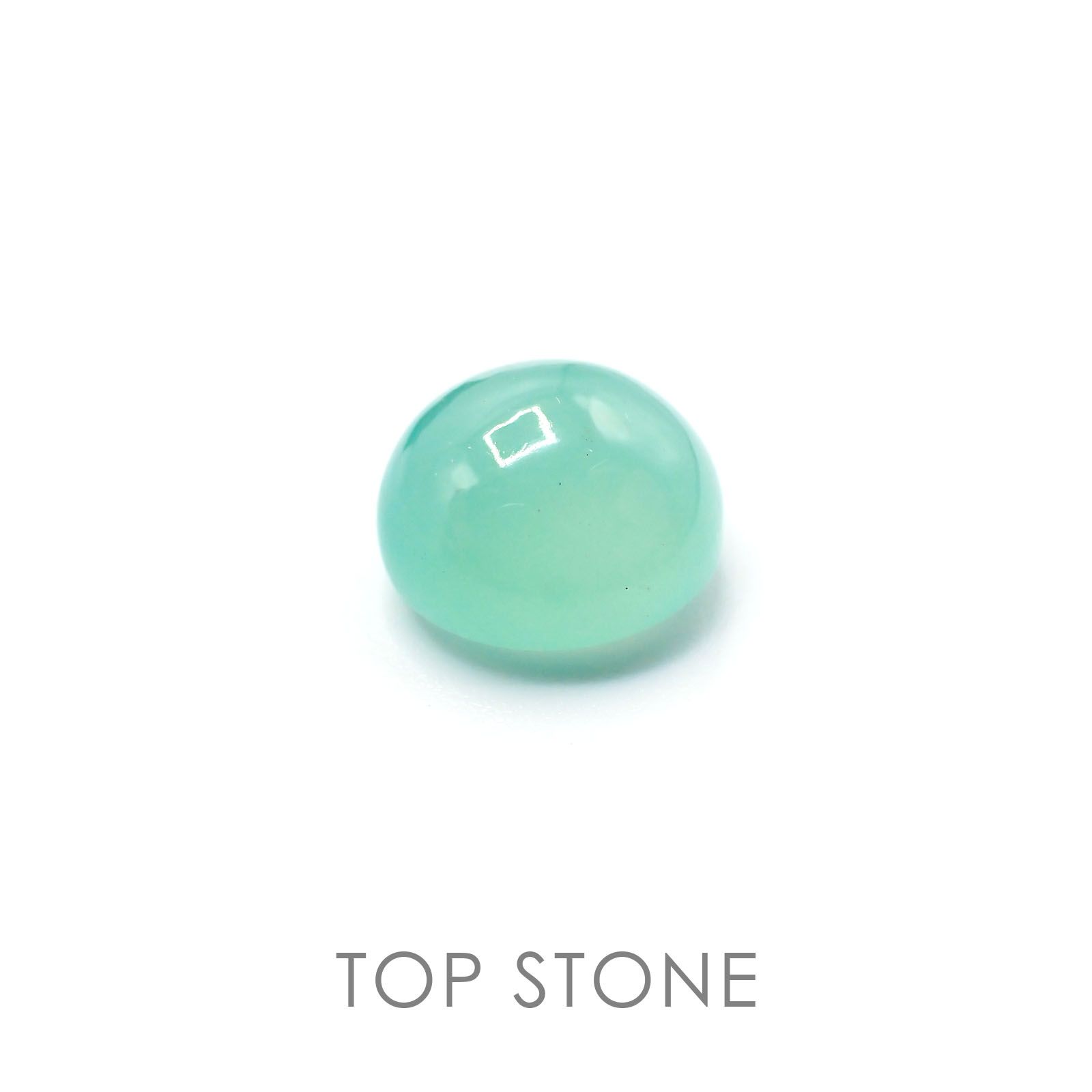 アクアプレーズ(宝石名ブルー グリーン・カルセドニー) 南アフリカ産 9.32ct[20095884]13×12.9mm前後