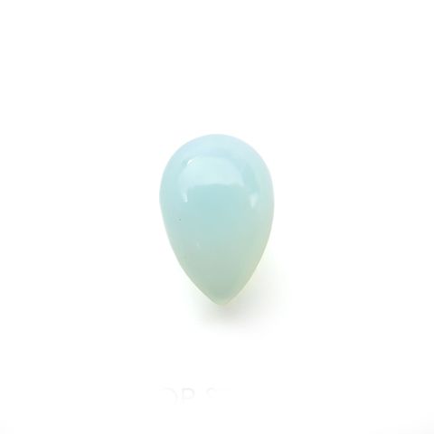 ブルーオパール(宝石名ブルー・コモン オパール)ペルー産 ソ付(彩珠) 4.398ct / 14.4x9.7mm前後 [220817312]