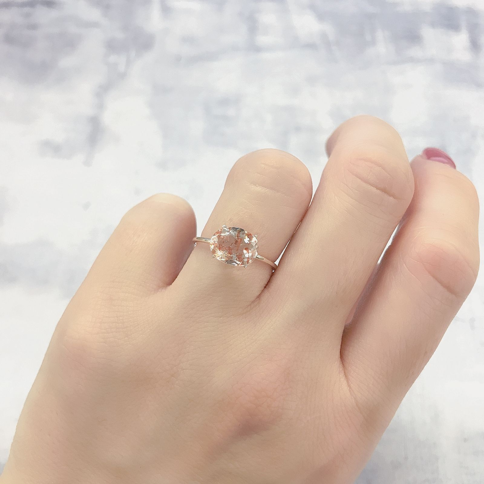 イリュージョンサンストーン インド産 1.66ct[220114210]9x7mm前後