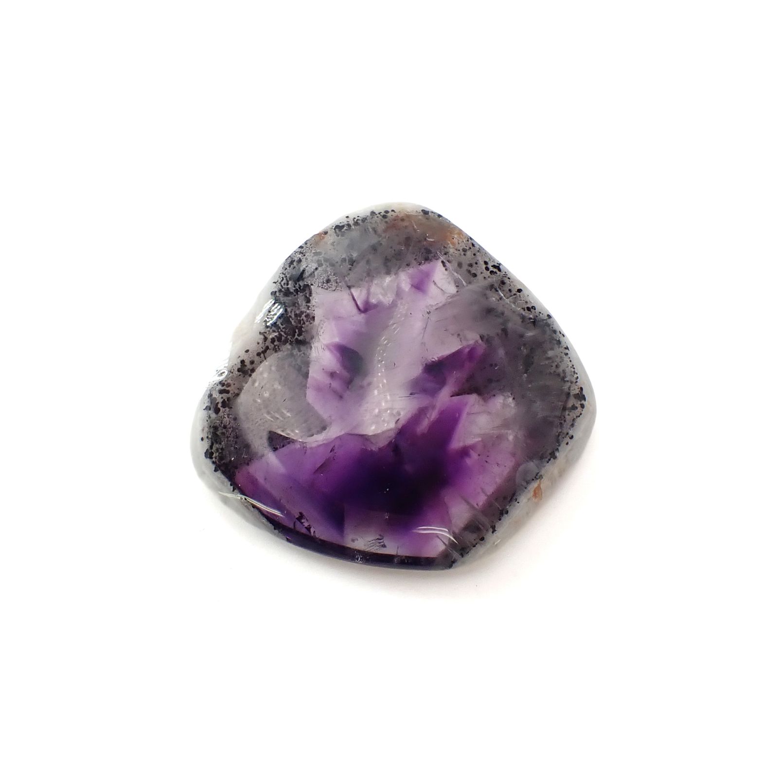 ◇フリーフォーム◇トラピッチェアメジスト 母岩付き ブラジル産 48.02ct [250730684]31.6x30mm前後