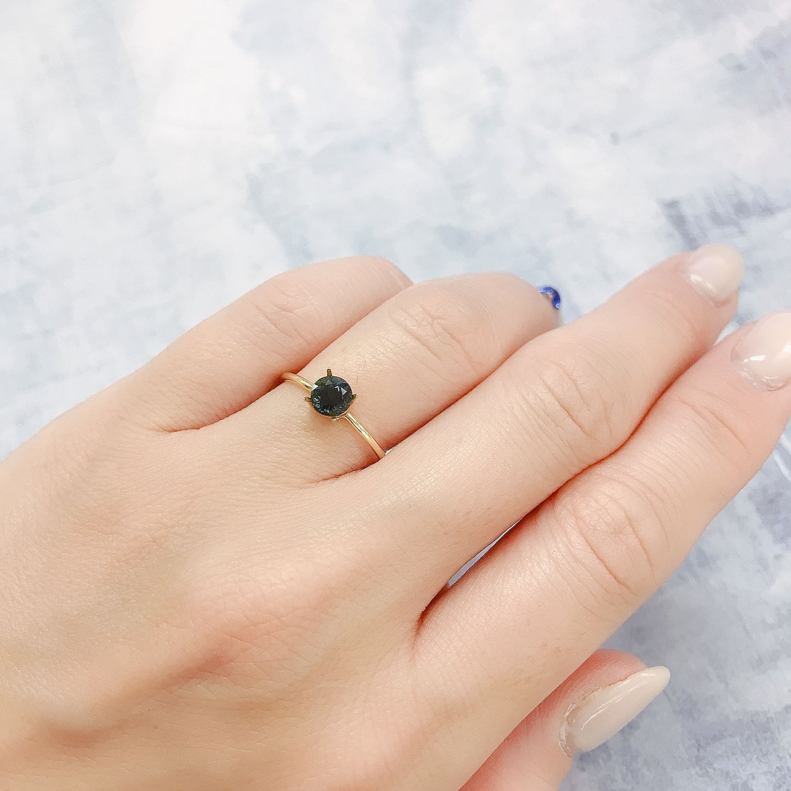 ブルートルマリン(宝石名トルマリン)アフガニスタン産 0.52ct 識別済[220515845]4.8x4.7mm前後