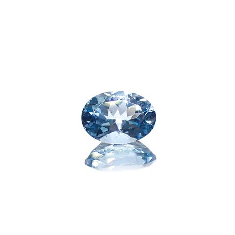 アクアマリン サンタマリアカラー マダガスカル産 0.89ct[240326973]7.4x5.6mm前後