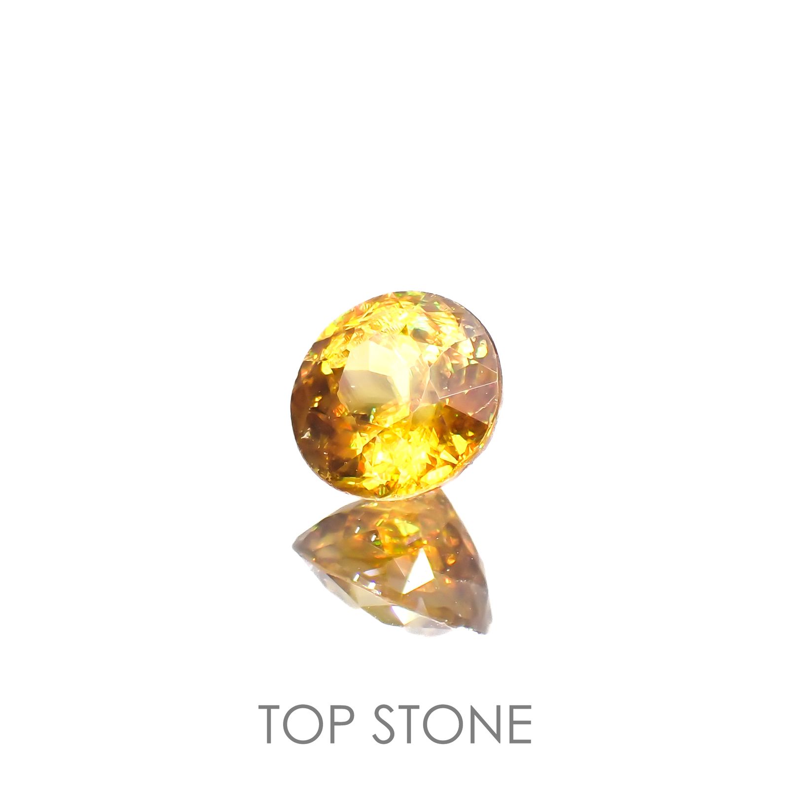 ゴールデンスフェーン(宝石名スフェーン)ナミビア産 1.00ct 識別済[220616570]6.1x6mm前後