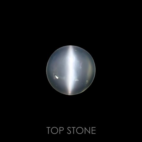 ムーンストーンキャッツアイ(宝石名ムーンストーン・キャッツアイ) インド産 4.85ct 識別済[210912729]11.9×11.9mm前後