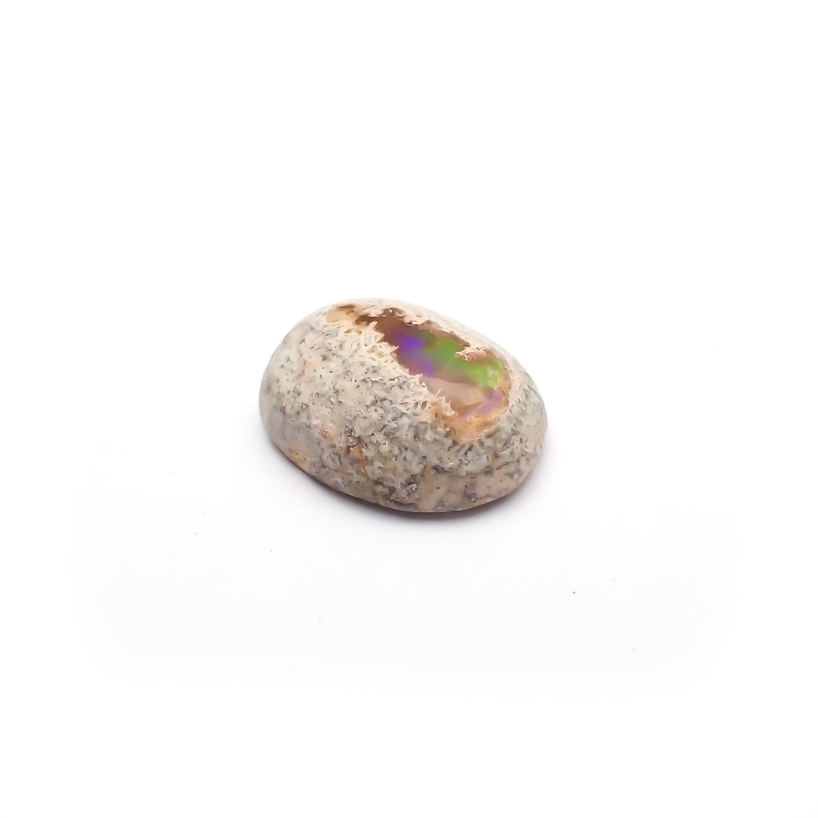 カンテラオパール  メキシコ産 4.68ct / 13.7x10.4mm前後 [251017197]
