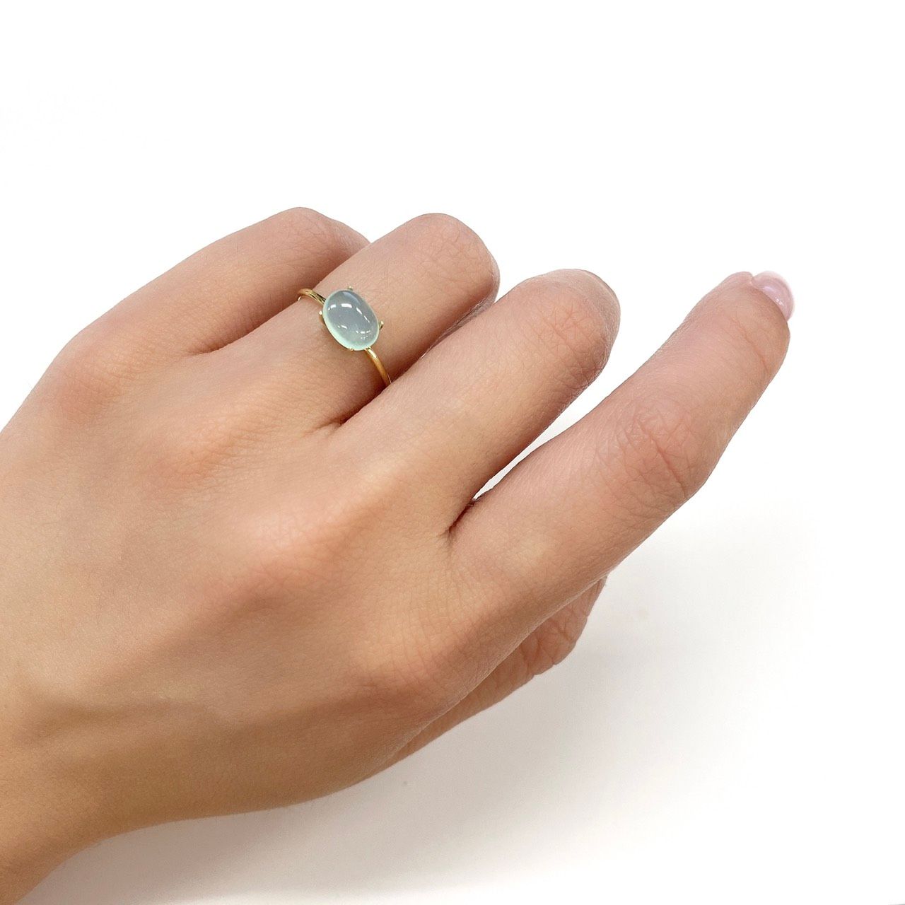ブルーオパール ペルー産 ルース 0.87ct[210611382]7.9×6mm前後