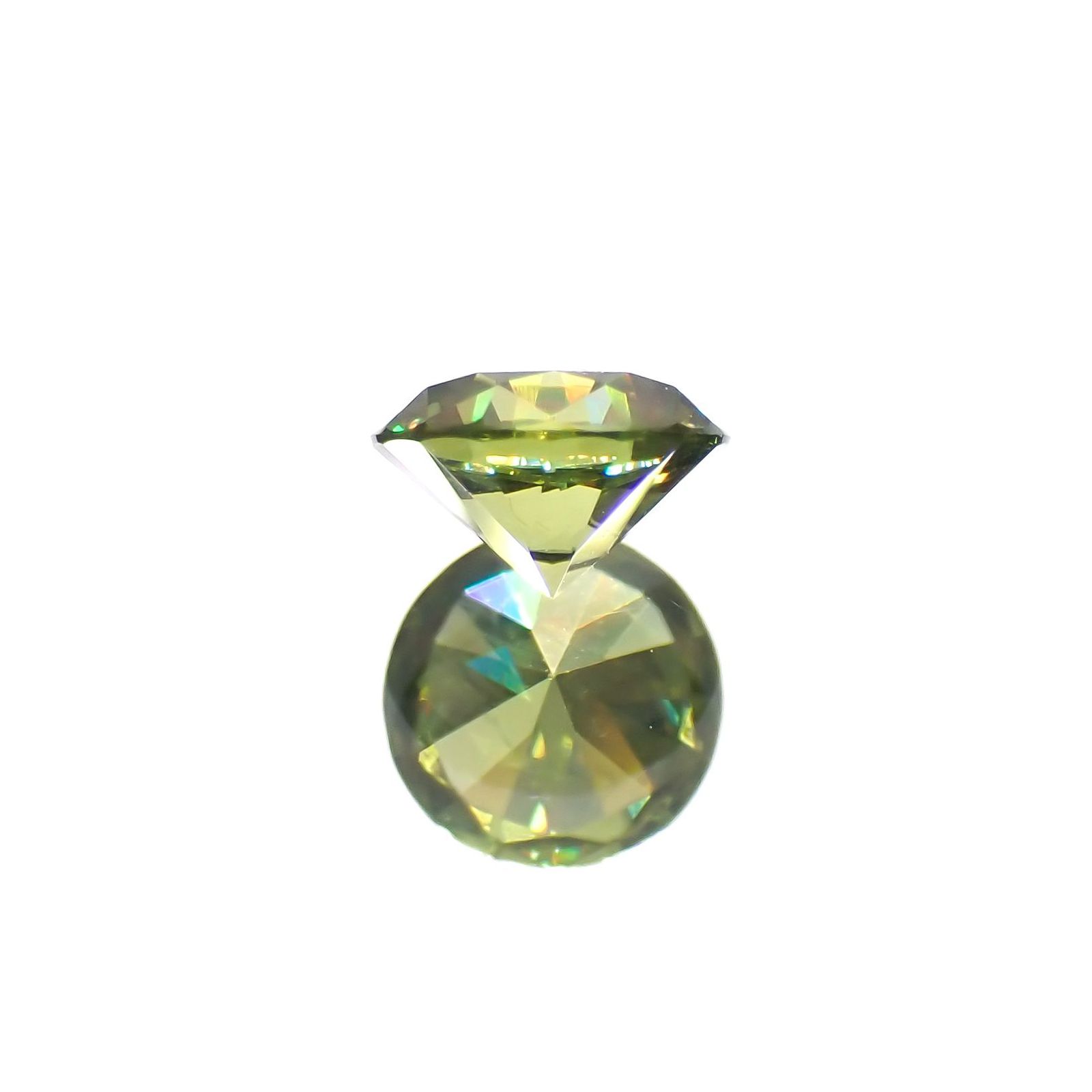 デマントイドガーネット(宝石名デマントイド・ガーネット)ロシア産 0.26ct 識別済[221219464]3.9x3.9mm前後