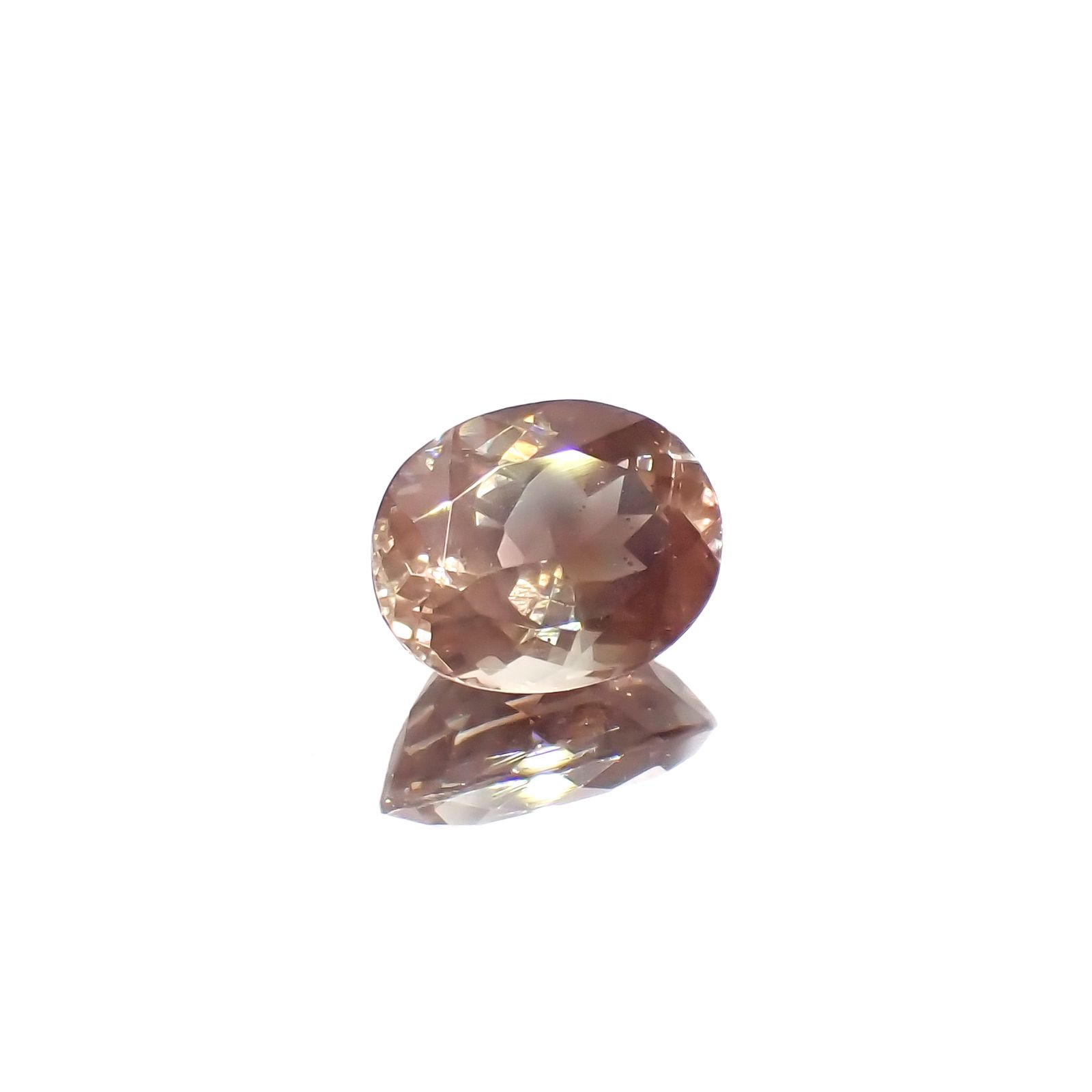 バイカラーオレゴンサンストーン(宝石名ラブラドライト)アメリカ・オレゴン州産 2.55ct 識別済[231224667]10x7.9mm前後