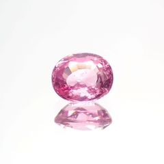 ピンクスピネル(宝石名ピンク・スピネル)タンザニア産 1.214ct ソ付(彩珠)[230722572]6.9x5.8mm前後