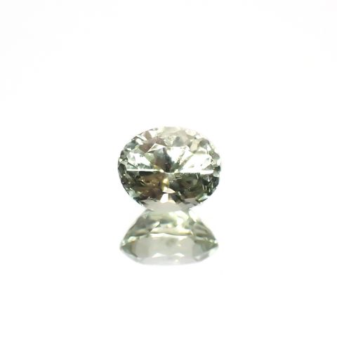 バナジウムクリソベリル(宝石名クリソベリル)マダガスカル産 0.448ct ソ付(日独)[240527633]4.8x3.97mm前後