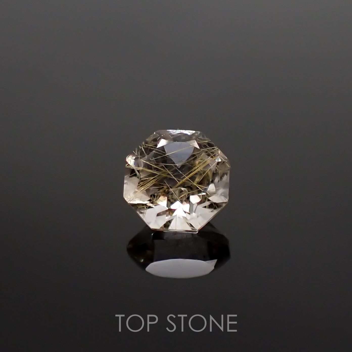 ◇オクタゴンカット◇ルチルクォーツSA ブラジル産 ルース 0.5ct[210611306]5×5mm前後