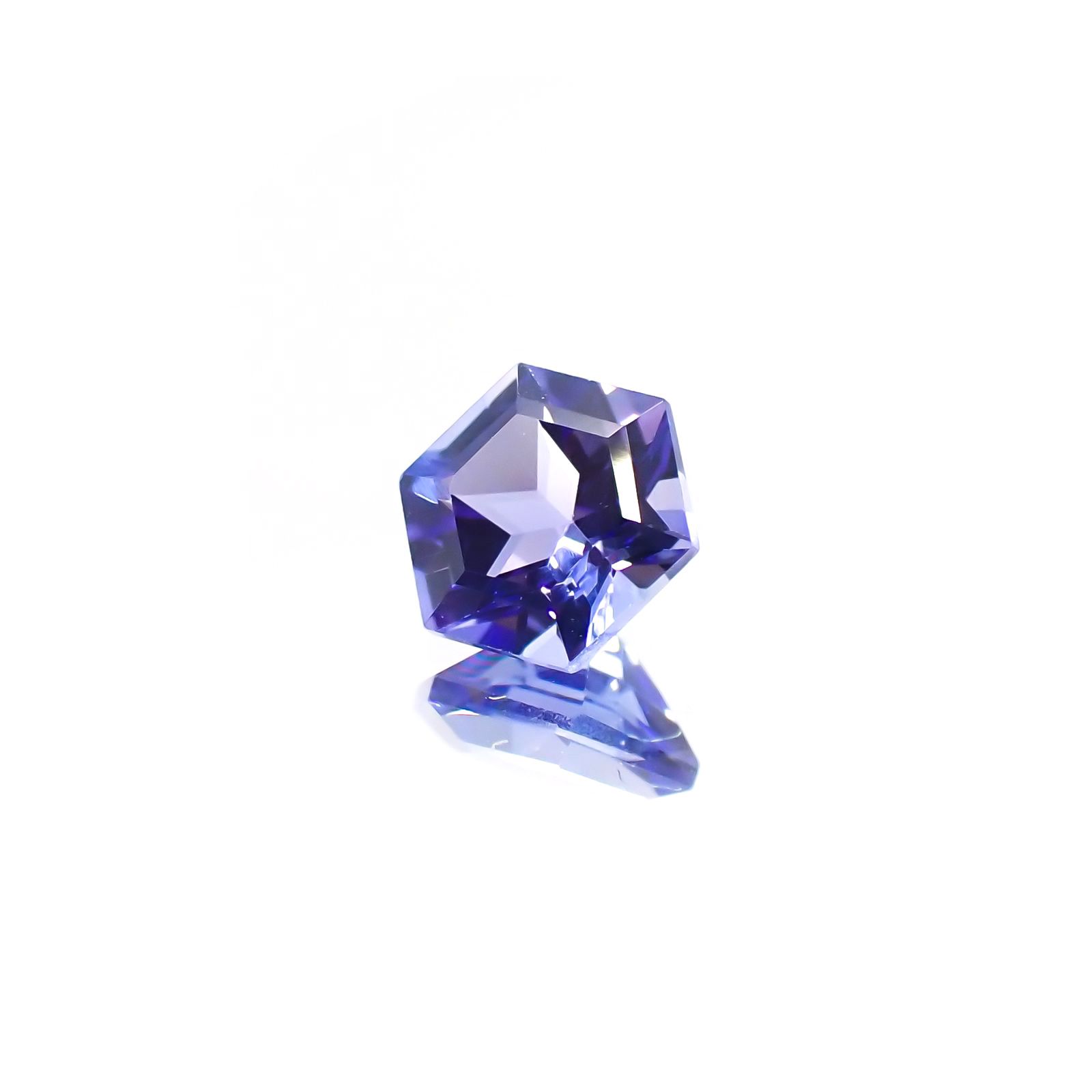 ◇ヘキサゴンカット◇タンザナイトSA(宝石名タンザナイト) タンザニア産 0.35ct 識別済[210610996]4.2×4.2mm前後