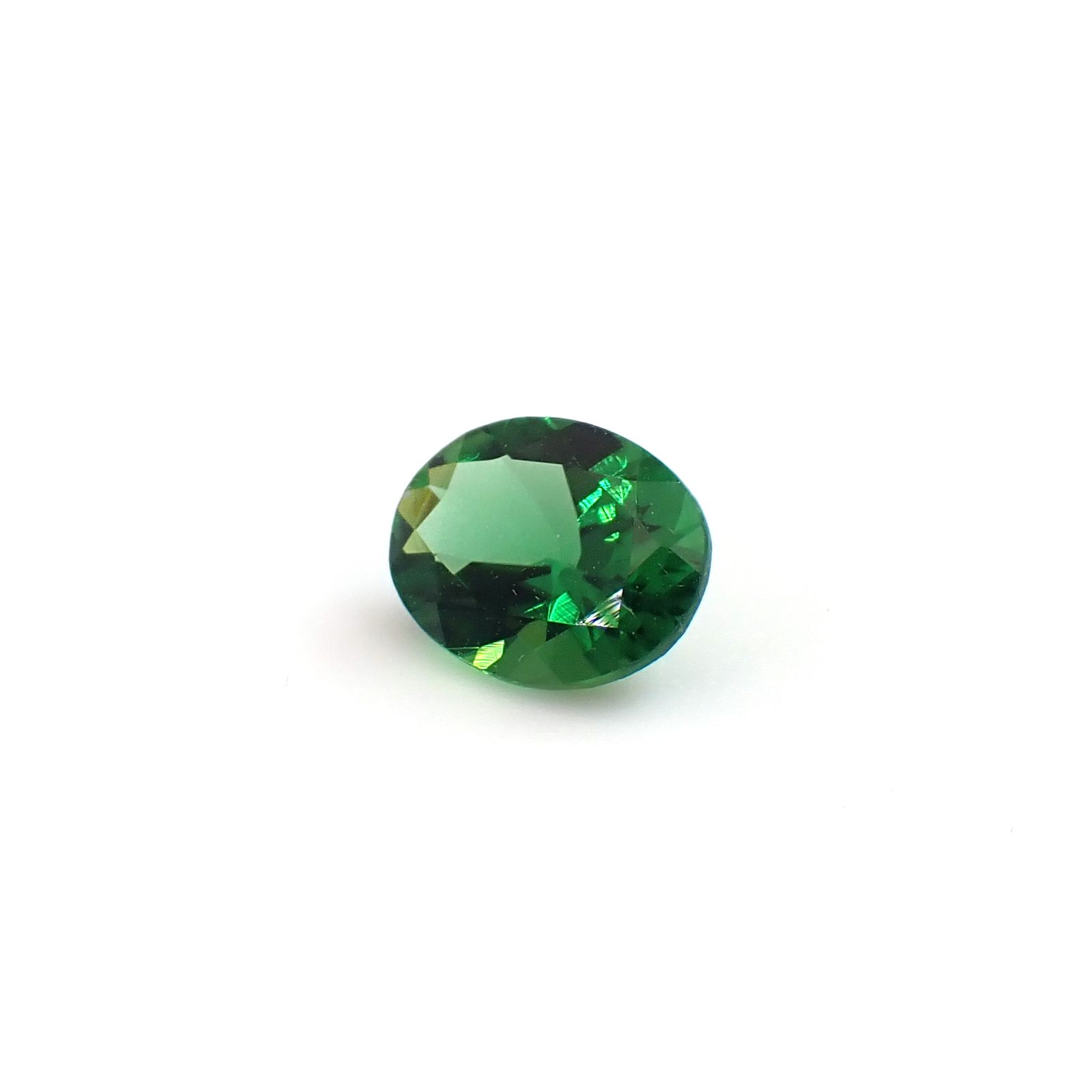 クロムトルマリン(宝石名クロム・トルマリン)タンザニア産 ソ付(彩珠) 1.433ct / 8.5x6.5mm前後 [260932607]
