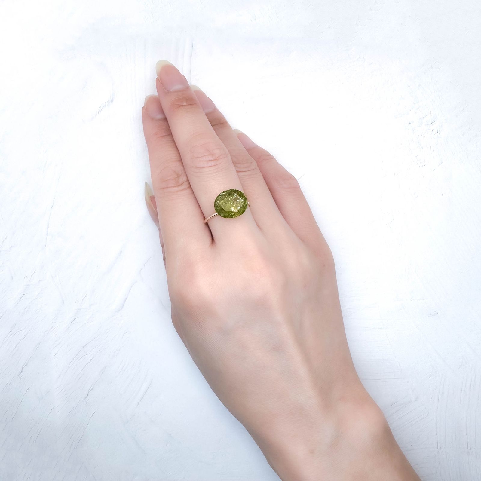 イリデッセンスクロムトルマリン(宝石名トルマリン)ケニア産 4.25ct 識別済[250931154]11.9x9.9mm前後