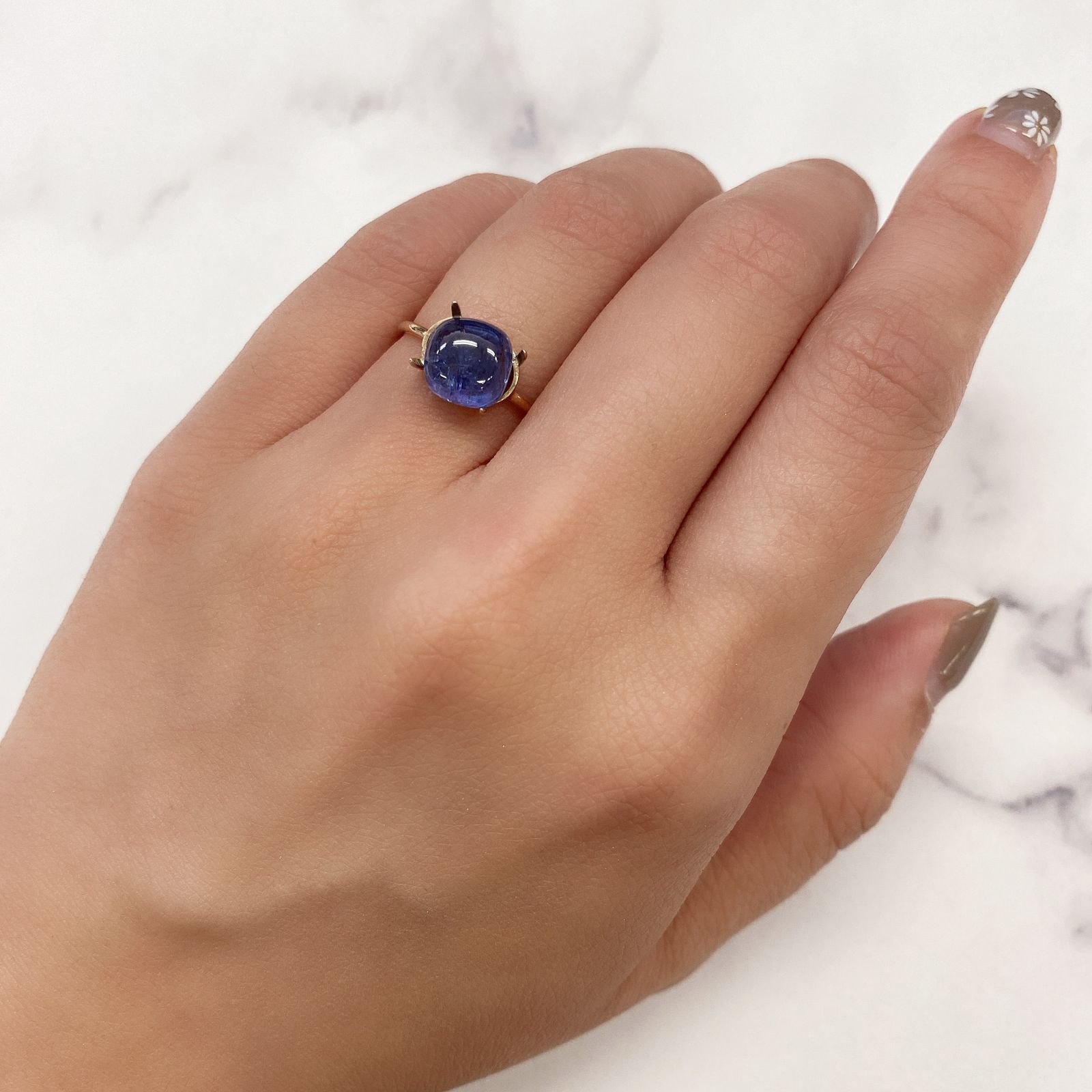 バイカラータンザナイト(宝石名バイカラー・ゾイサイト) タンザニア産 3.52ct 識別済[210812254]8.1×8mm前後