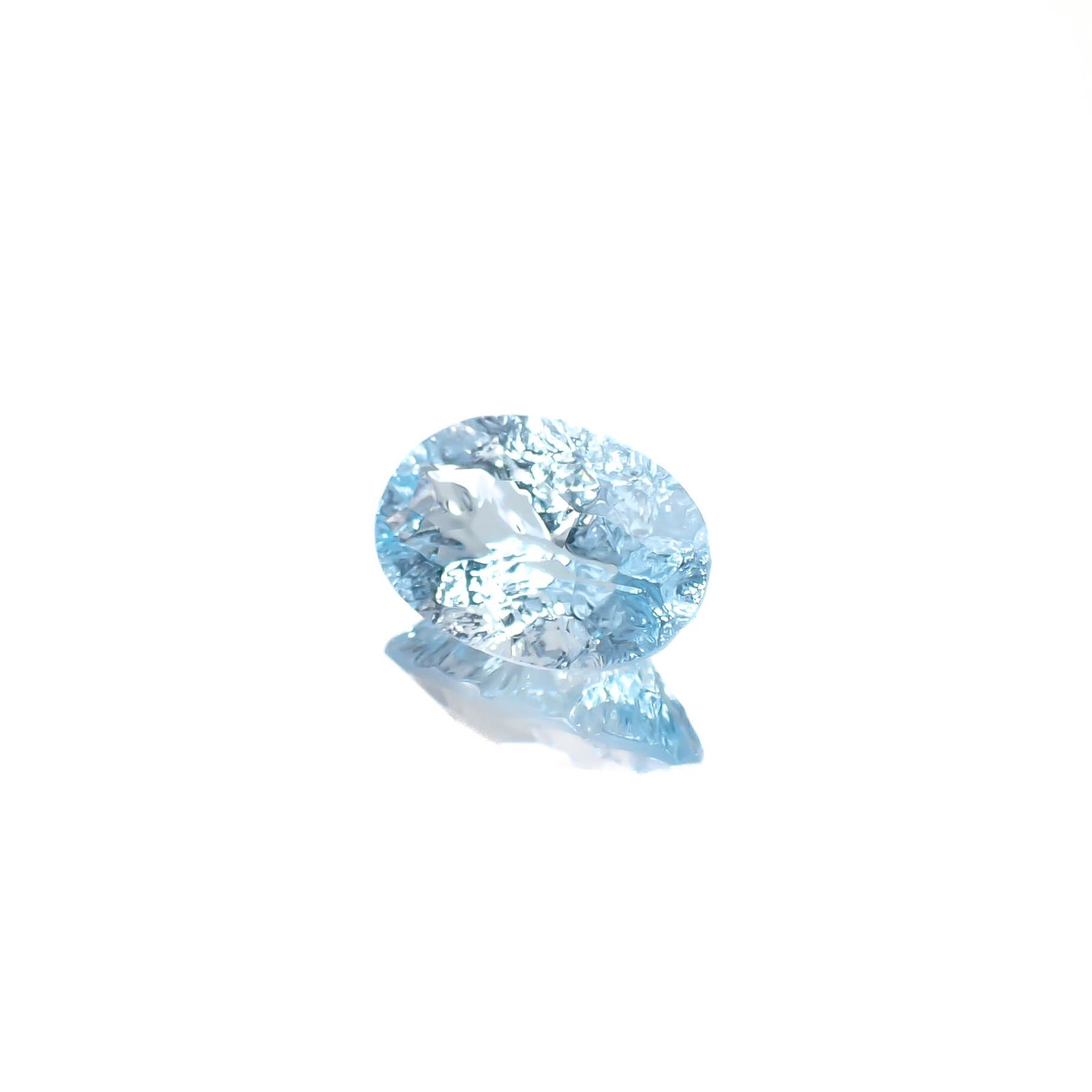 ◇カスタムカット◇ブルートパーズ ブラジル産 3.67ct [241029250]12.1x8.1mm前後
