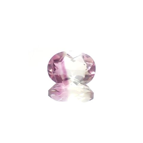 バイカラーフローライト 中国産 1.60ct / 8.1x6.1mm前後 [260120176]