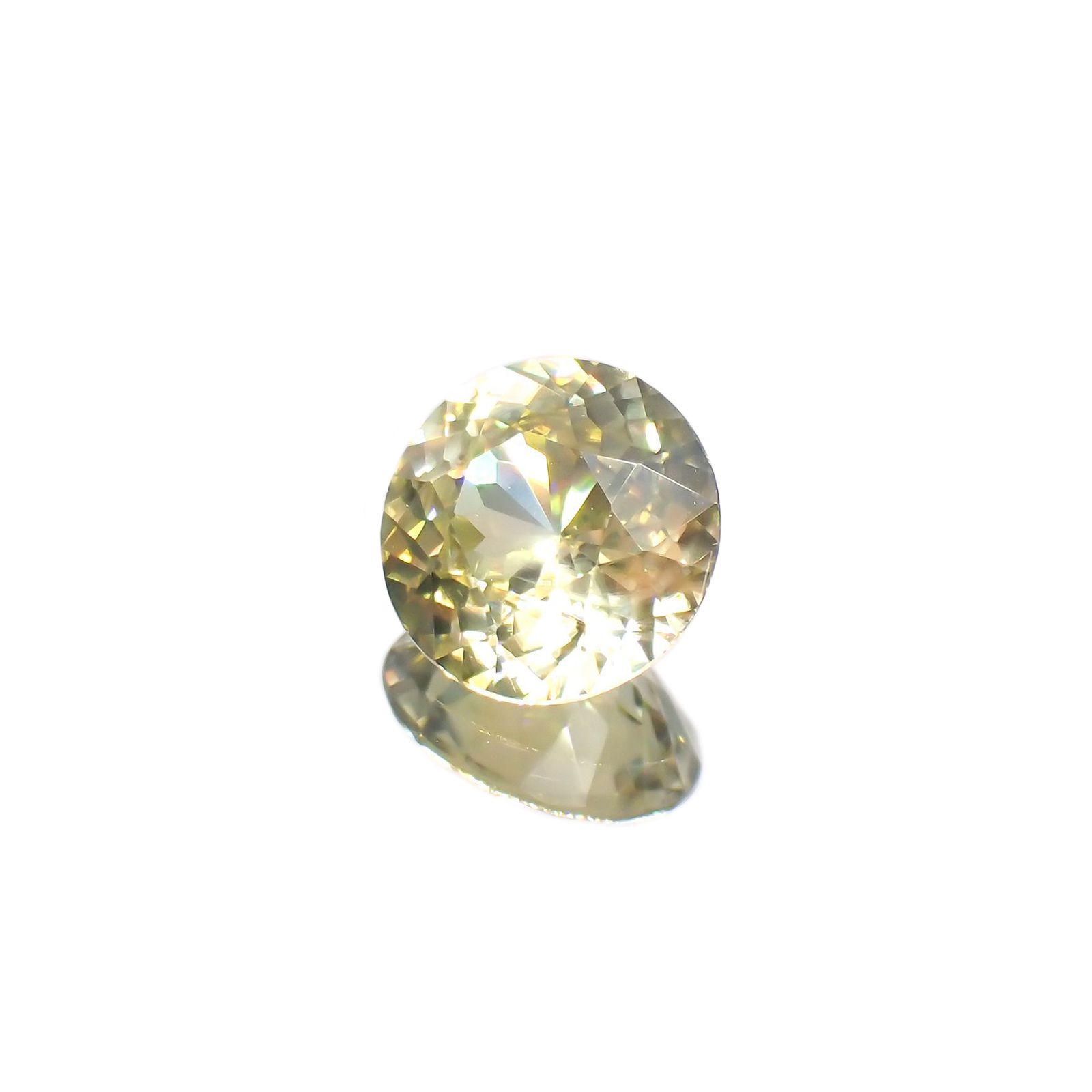 イエロージルコン(宝石名ジルコン)スリランカ/カンボジア産 1.83ct 識別済[230823194]7.3x7.3mm前後