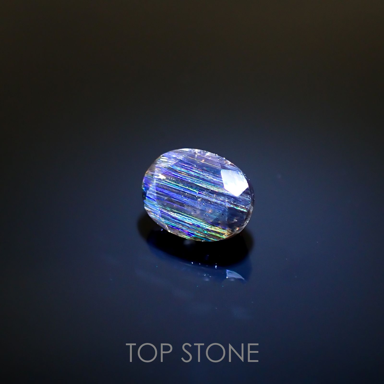 レインボースキャポライト(宝石名イリデッセント・スキャポライト) ブラジル産 1.48ct 識別済[210711525]8×5.9mm前後