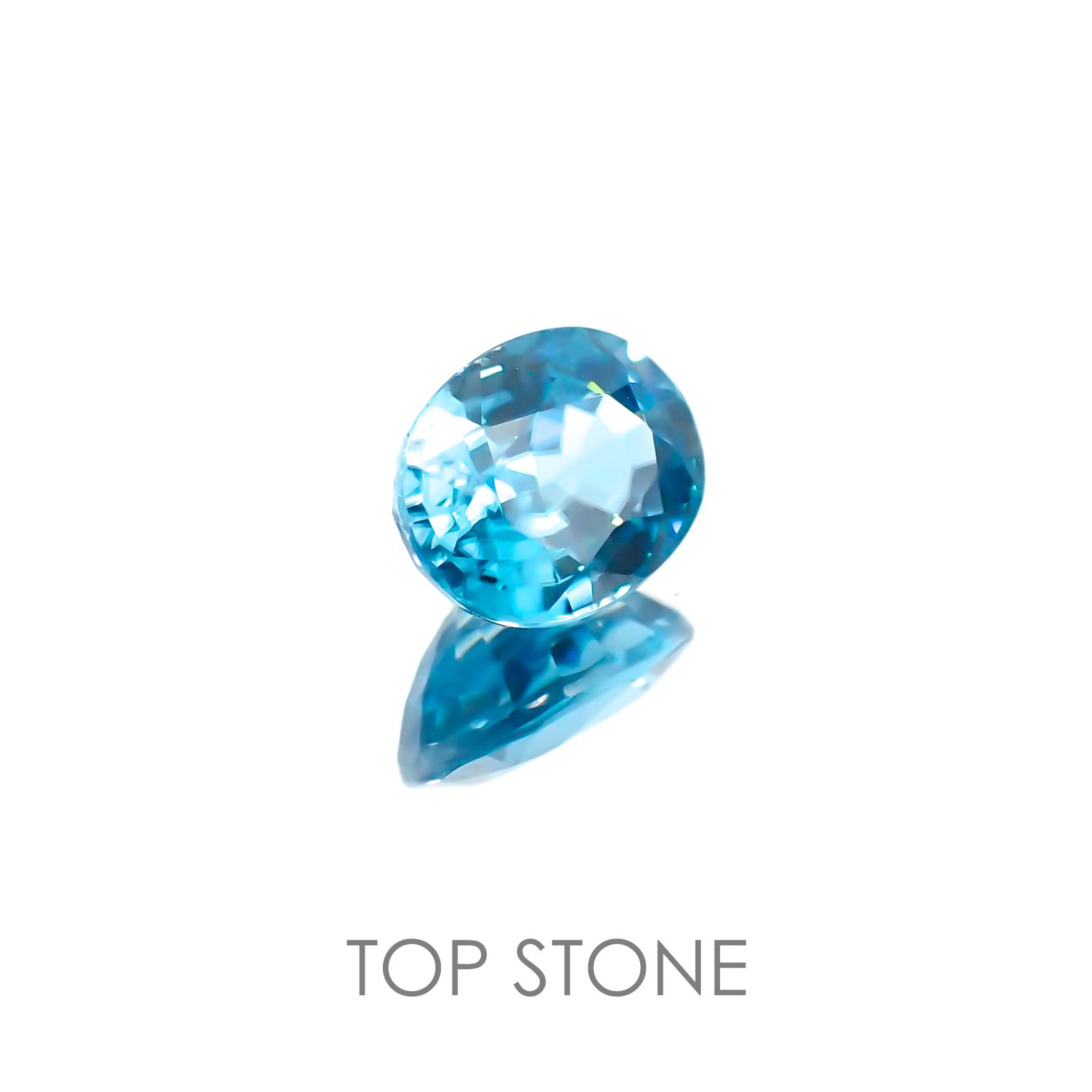 ブルージルコン カンボジア産 ルース 2.1ct[20117930]7.9×6.1mm前後