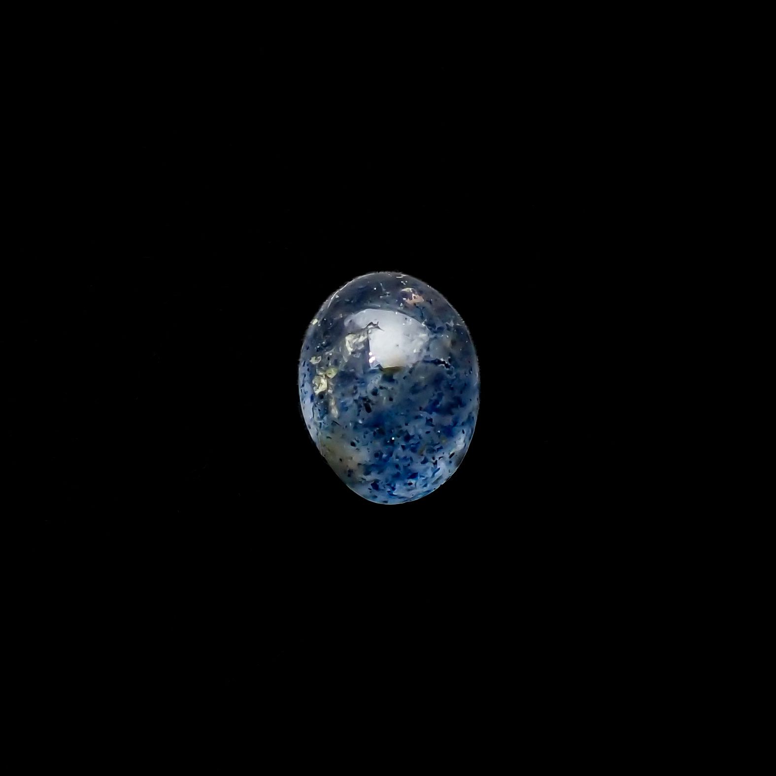 ラズライトインクォーツ(宝石名ラズライト イン クォーツ)アフガニスタン産 1.38ct 識別済[240125853]7.9x6.1mm前後
