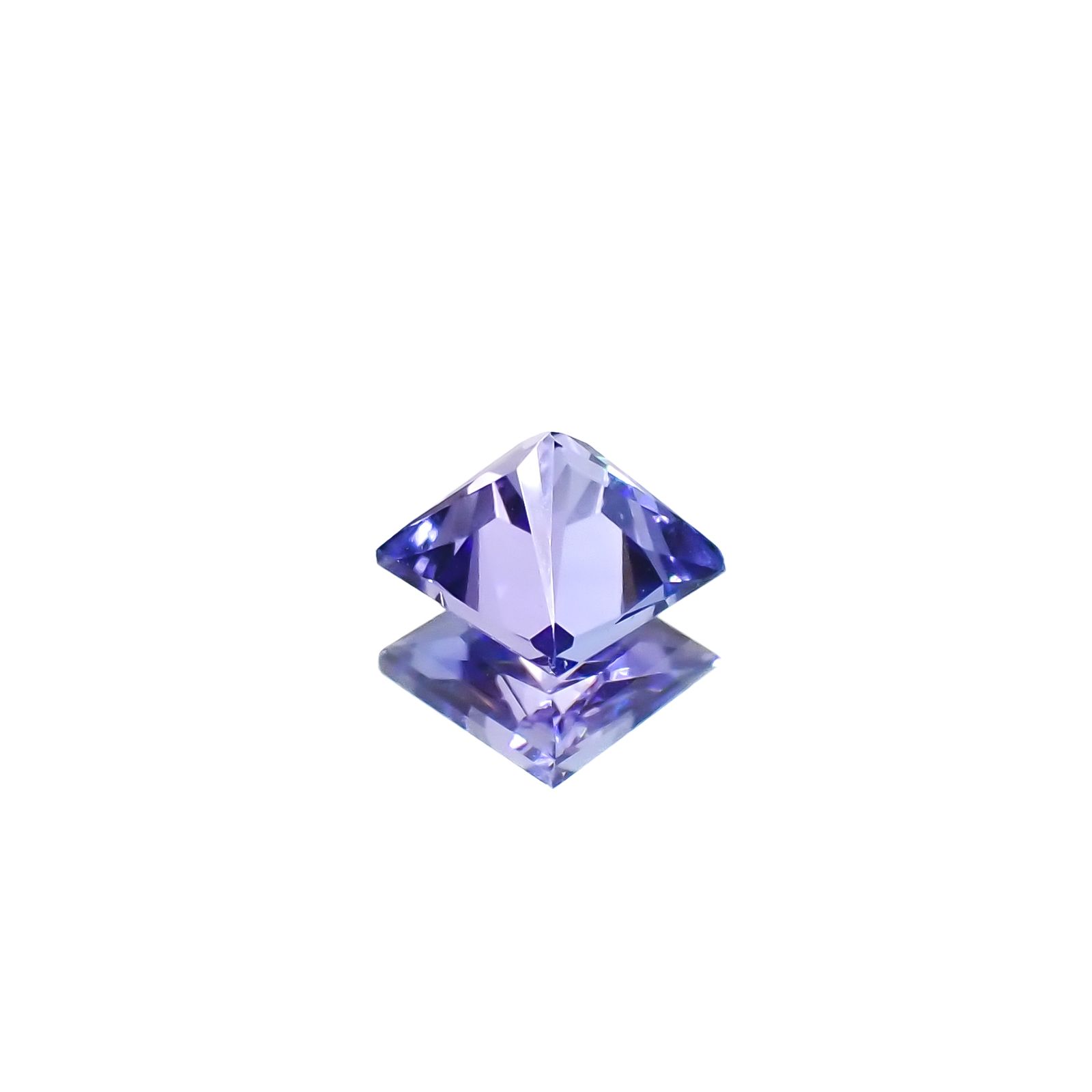 ◇プリンセスカット◇タンザナイト タンザニア産 0.43ct[240427142]4.2x4.1mm前後