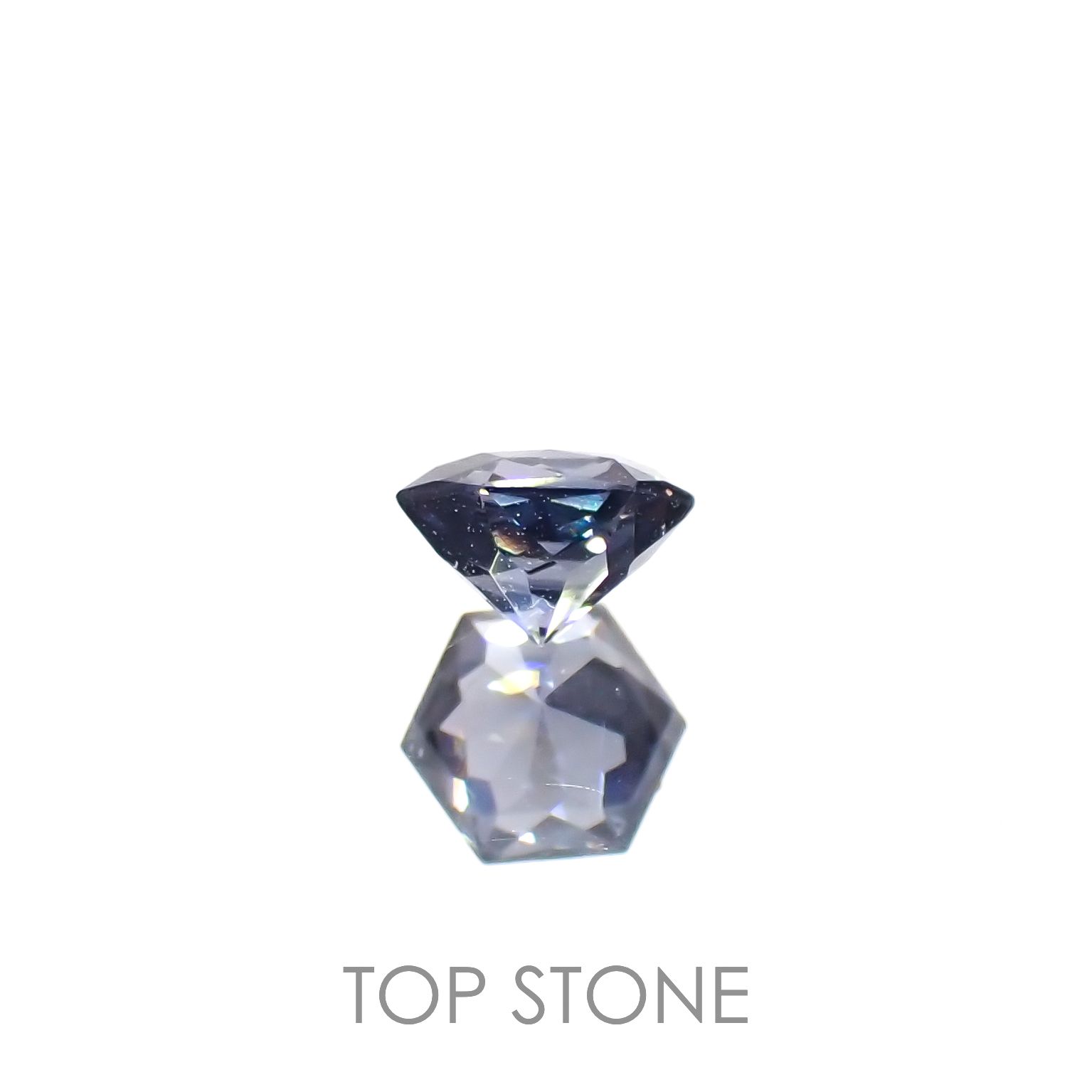 ◇ヘキサゴンカット◇バイオレットスピネル(宝石名スピネル)ビルマ/マダガスカル産 0.41ct 識別済[230220659]4.2x4.1mm前後