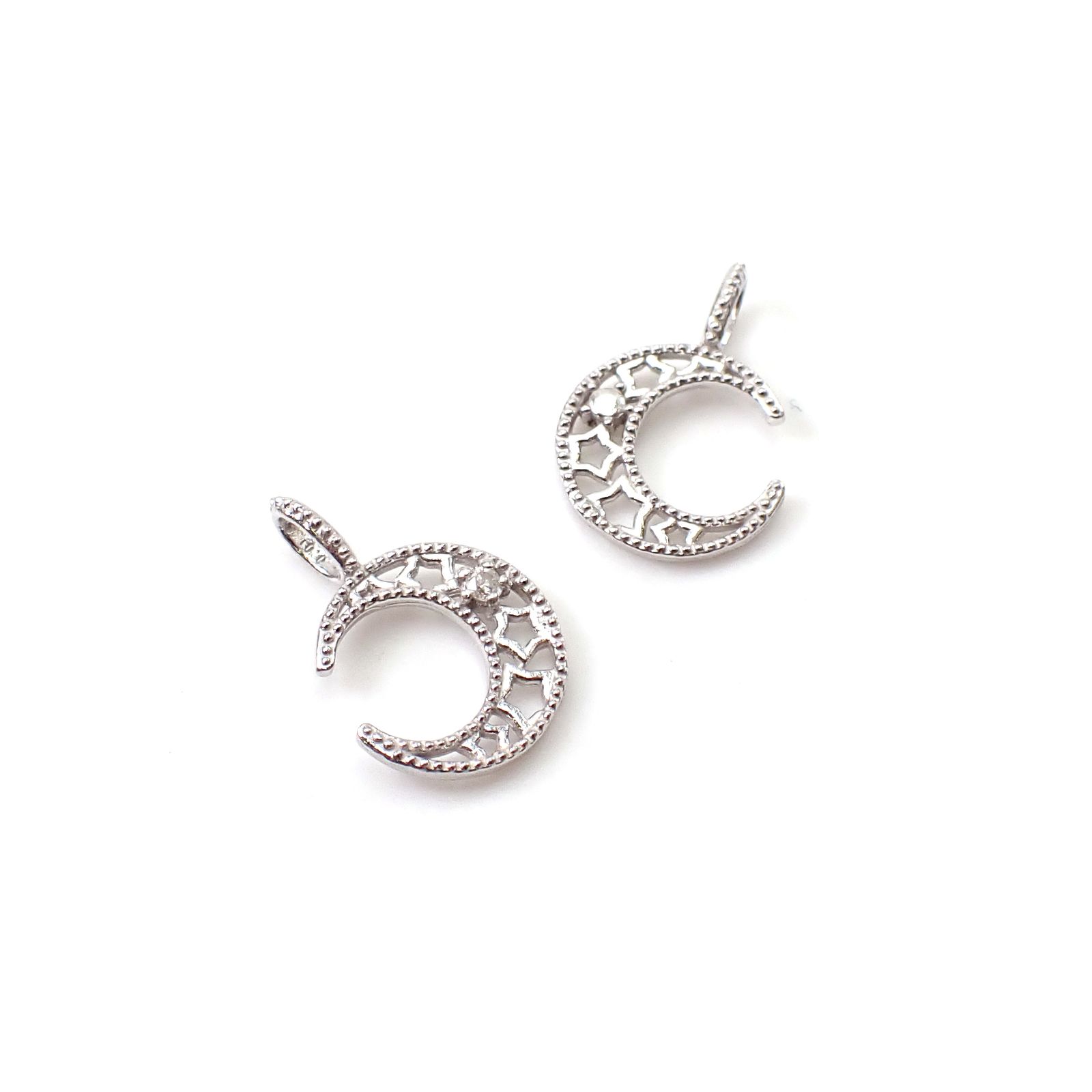 ◇K18WG Beata（ビィータ）◇ムーン [ラッキーチャーム/ペンダントトップ※チェーン別売り]