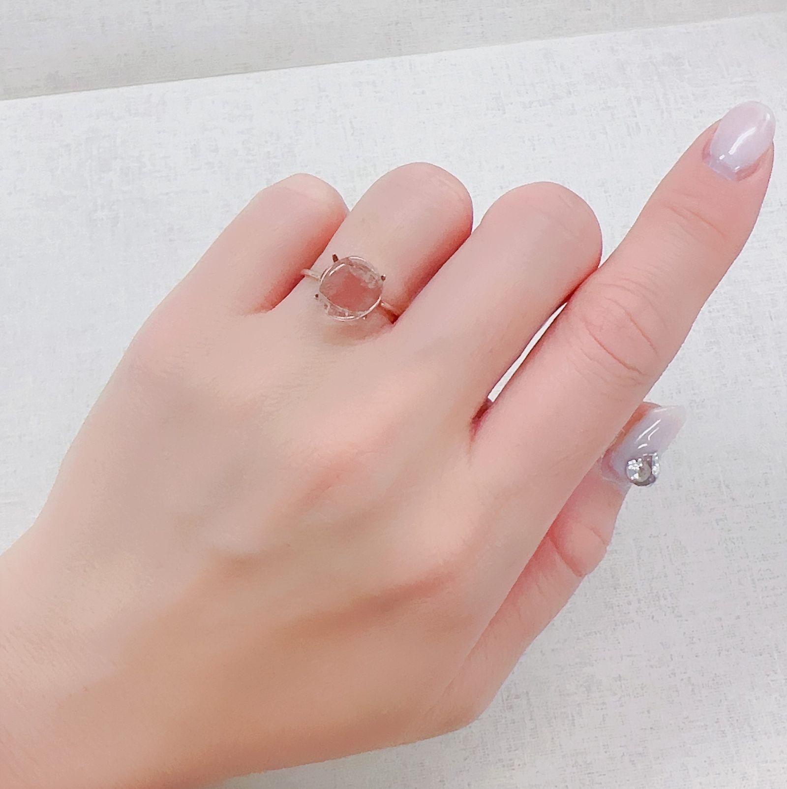 ピンクウォーターメロントルマリン 原石スライス コンゴ民主共和国産 3.01ct[230421482]10x9.1mm前後