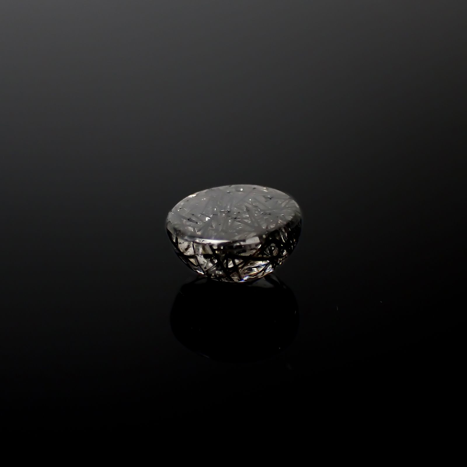 ブラックトルマリンインクォーツ ブラジル産 3.81ct[240427053]10x10mm前後