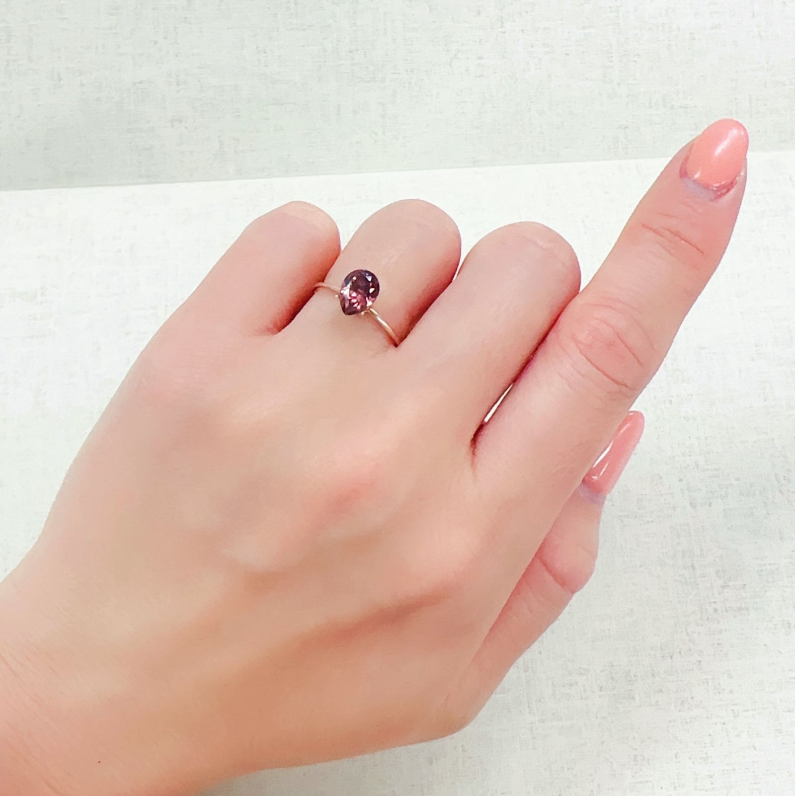 ピンクジルコン(宝石名ジルコン)スリランカ/カンボジア産 1.69ct 識別済[230320993]7.8x5.9mm前後