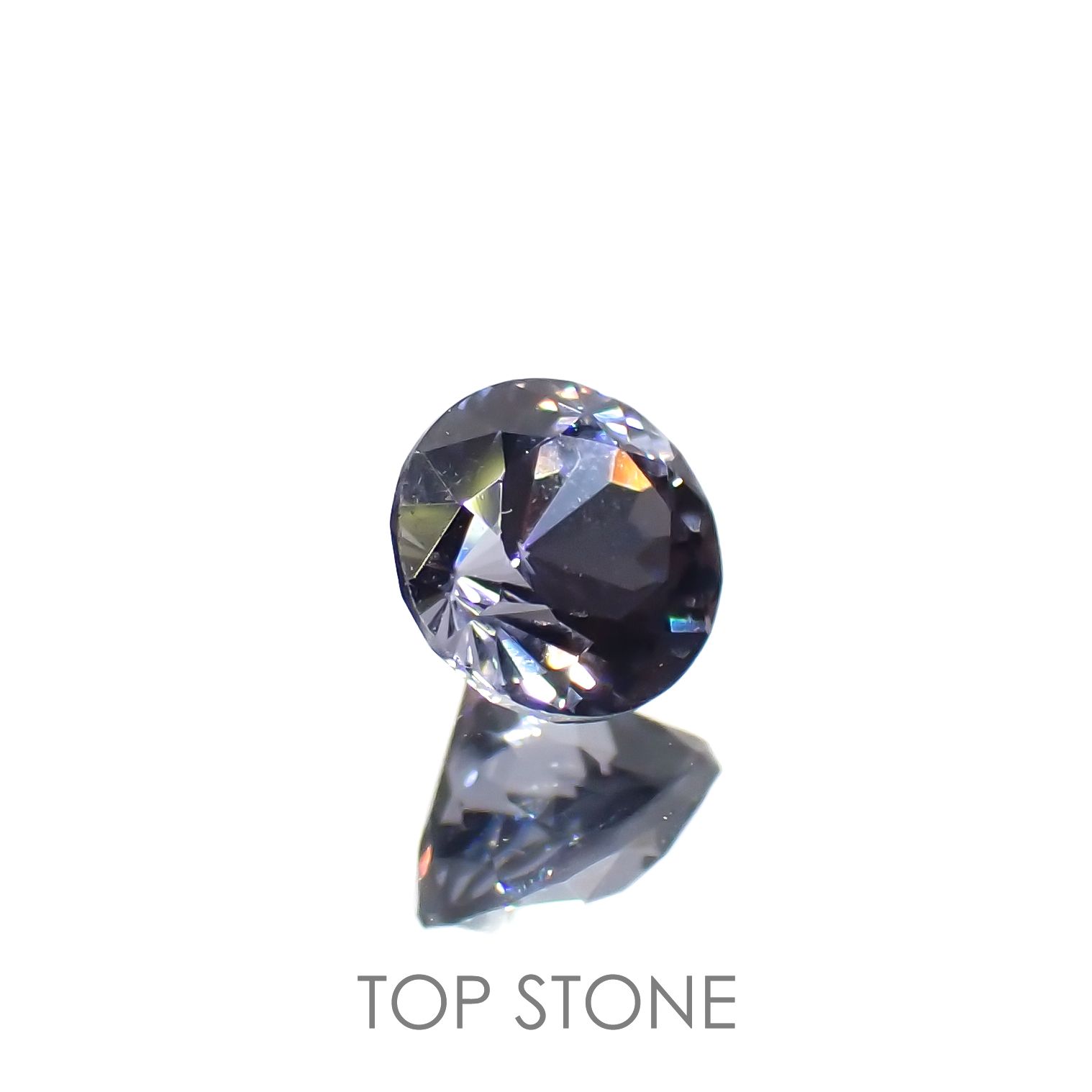 グレイッシュブルースピネル(宝石名スピネル)ビルマ/マダガスカル産 0.42ct 識別済[221219501]4.2x4.2mm前後