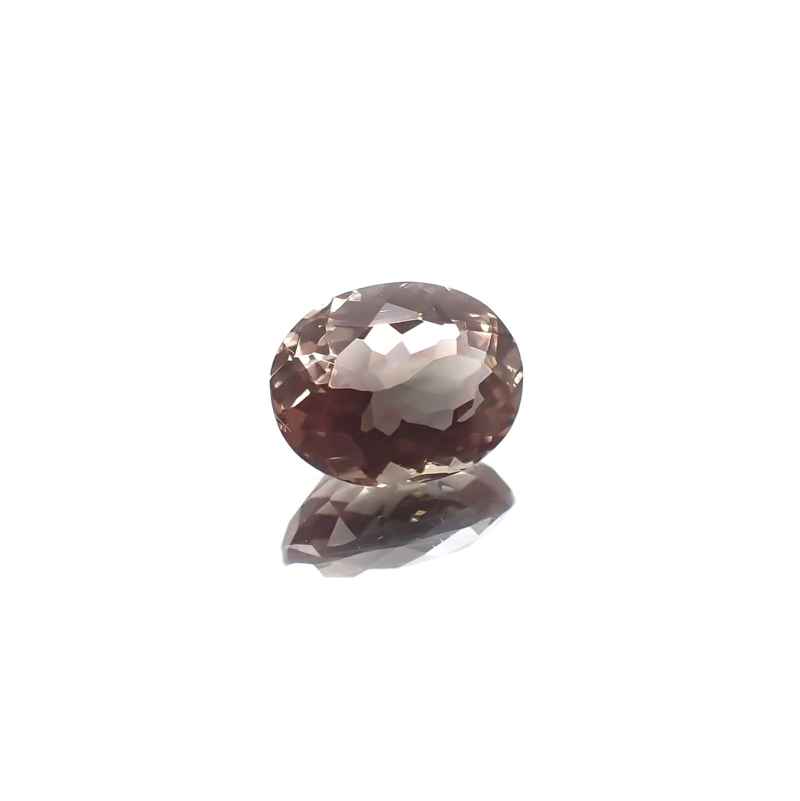 バイカラーオレゴンサンストーン(宝石名バイカラー・ラブラドライト) アメリカ・オレゴン州産 1.179ct ソ付(彩珠)[250711950]7.7×6.1mm前後
