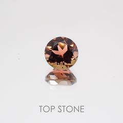 オレンジトルマリン(宝石名トルマリン) ブラジル産 0.58ct 識別済[21019009]5×5mm前後