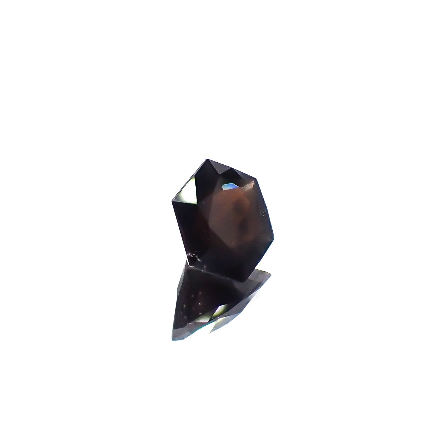 ◇ヘキサゴンカット◇モリオン チベット産 1.40ct[240427362]7.1x7.1mm前後